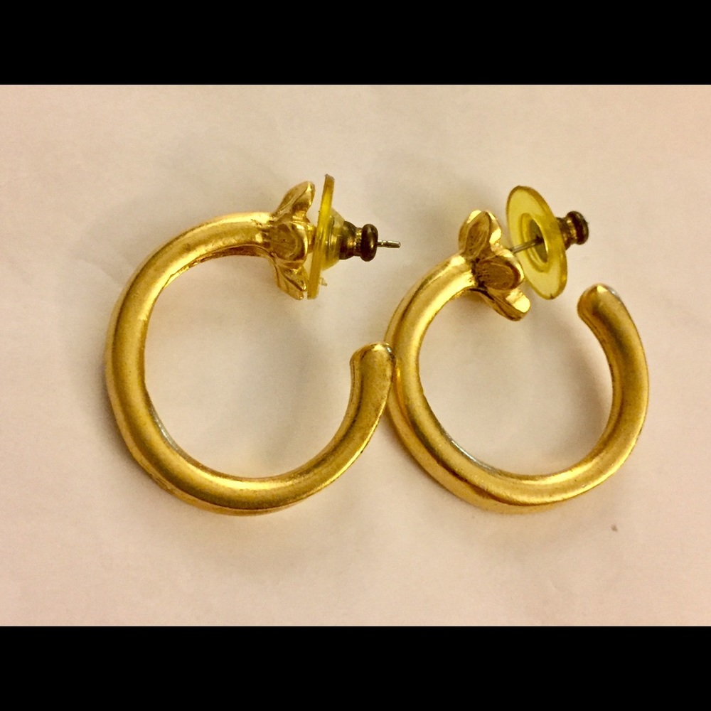 Vintage gold hoop earrings